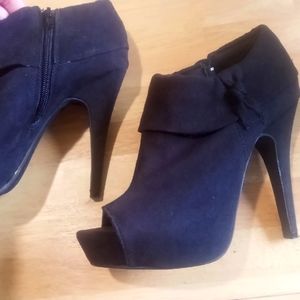 Open toe ankle boots